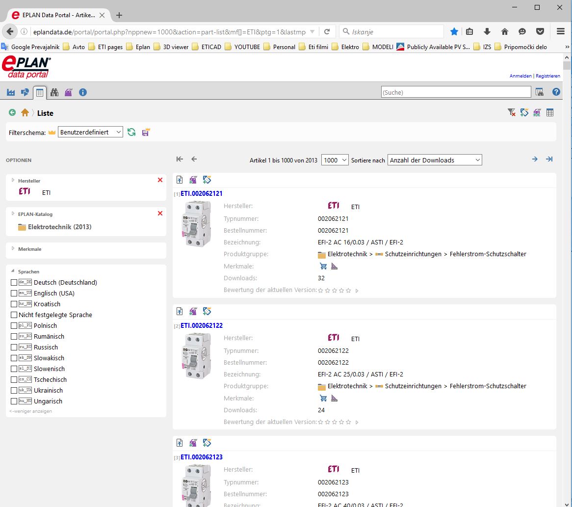 EPLAN data portal ETI Polam