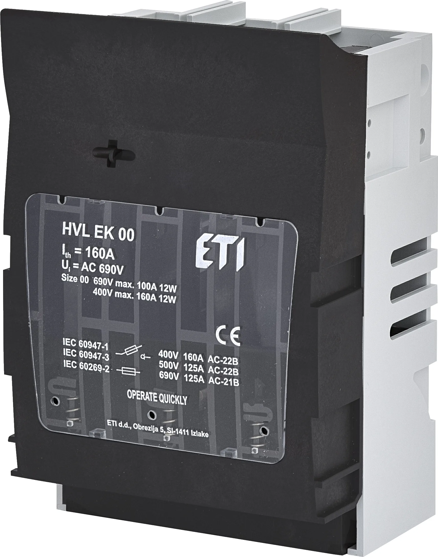 Rozłącznik skrzynkowy HVL EK 00 3p M8 001701250