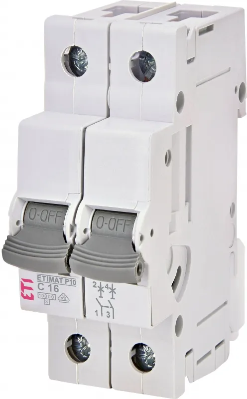 Wyłącznik nadprądowy ETIMAT P10 2p B6  15kA 001901707