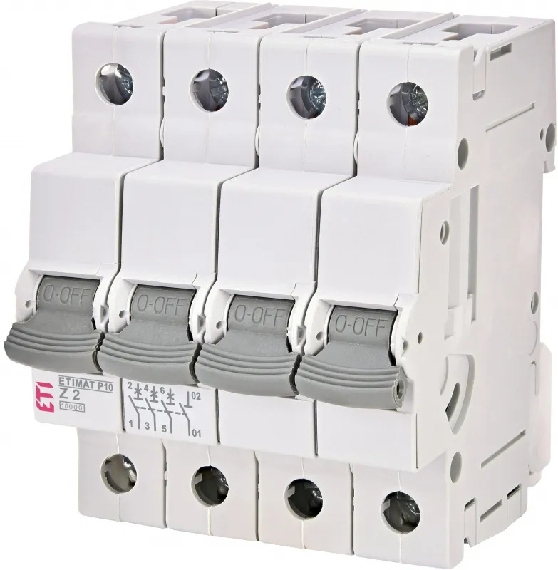 Wyłącznik nadprądowy ETIMAT P10 4p B10  15kA 001901908
