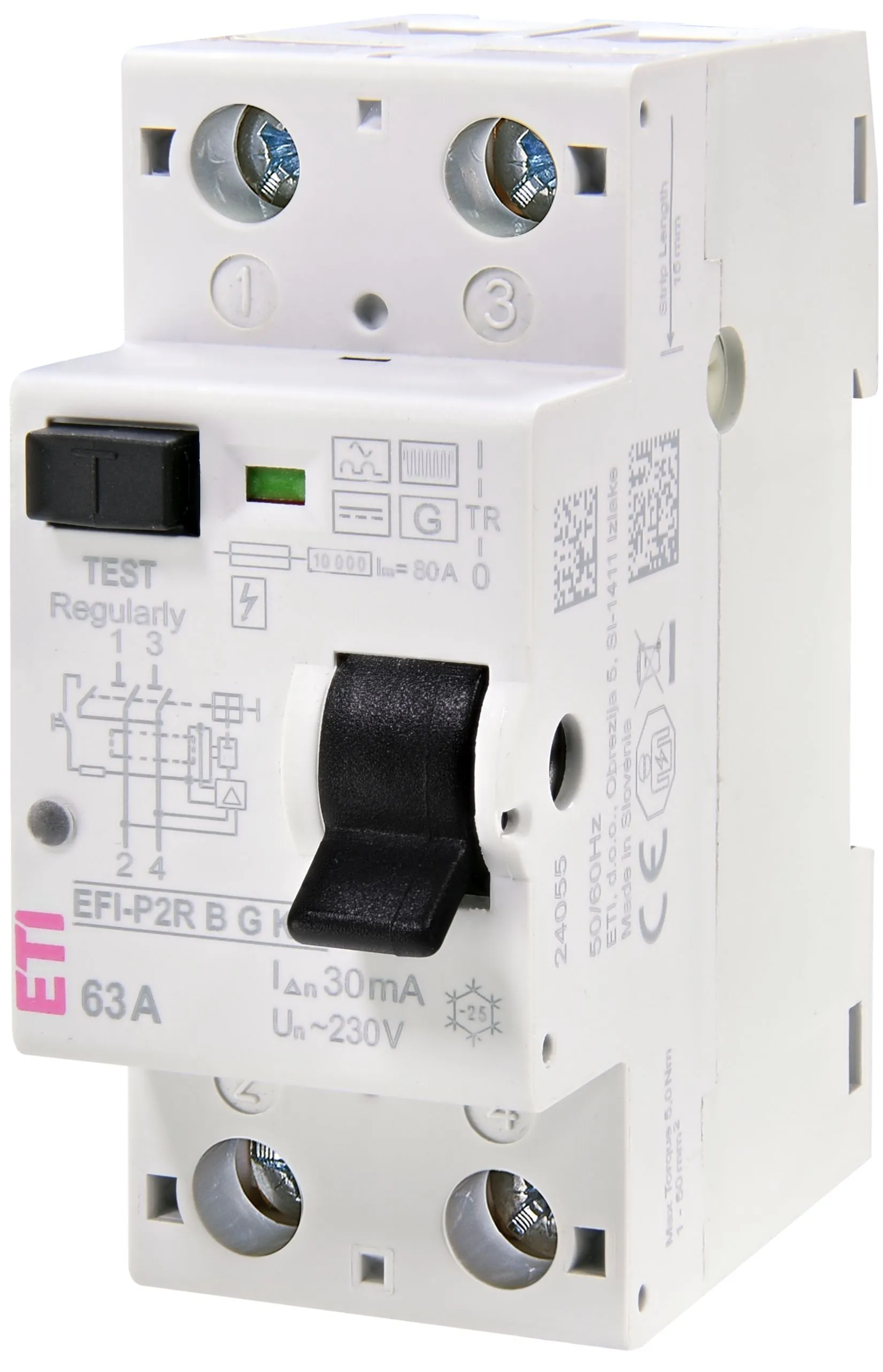 Wyłącznik ochr. różnicowoprąd. EFI-P2R B G/KV 40/0.03 002061002