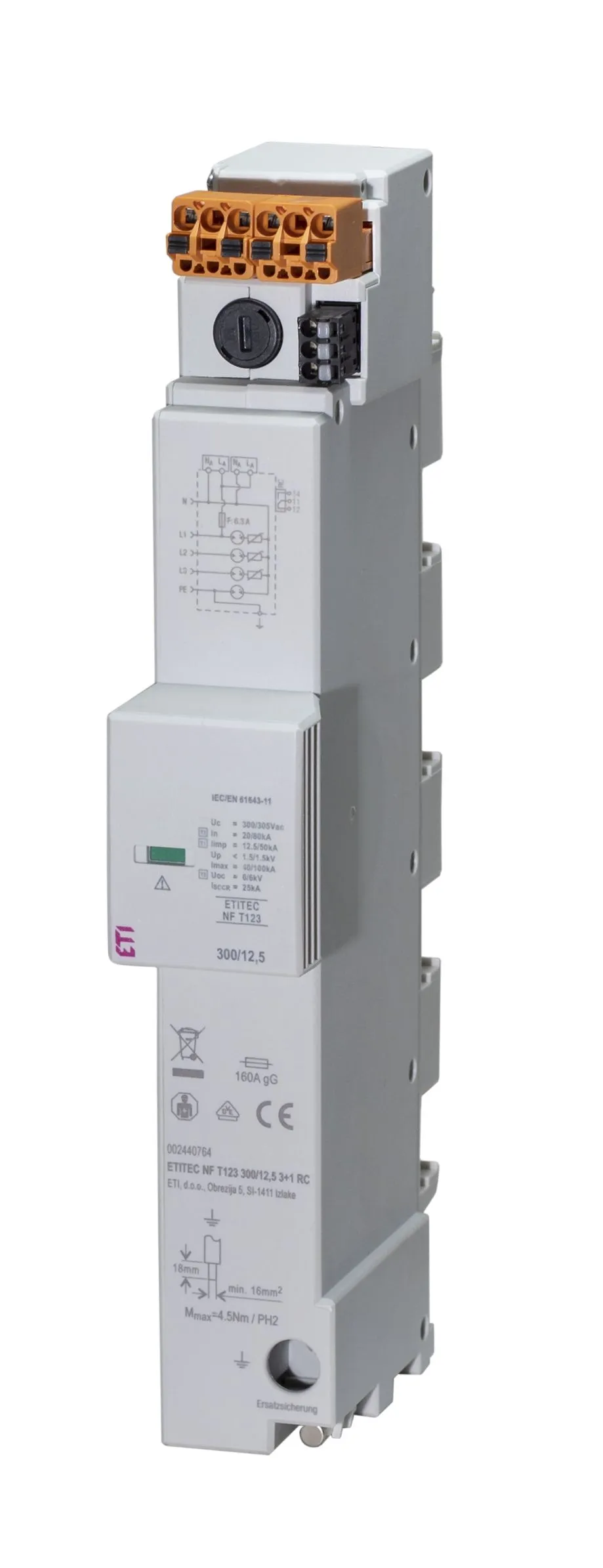 Ogranicznik przepięć ETITEC NF T123 300/7,5 3+1 002440769