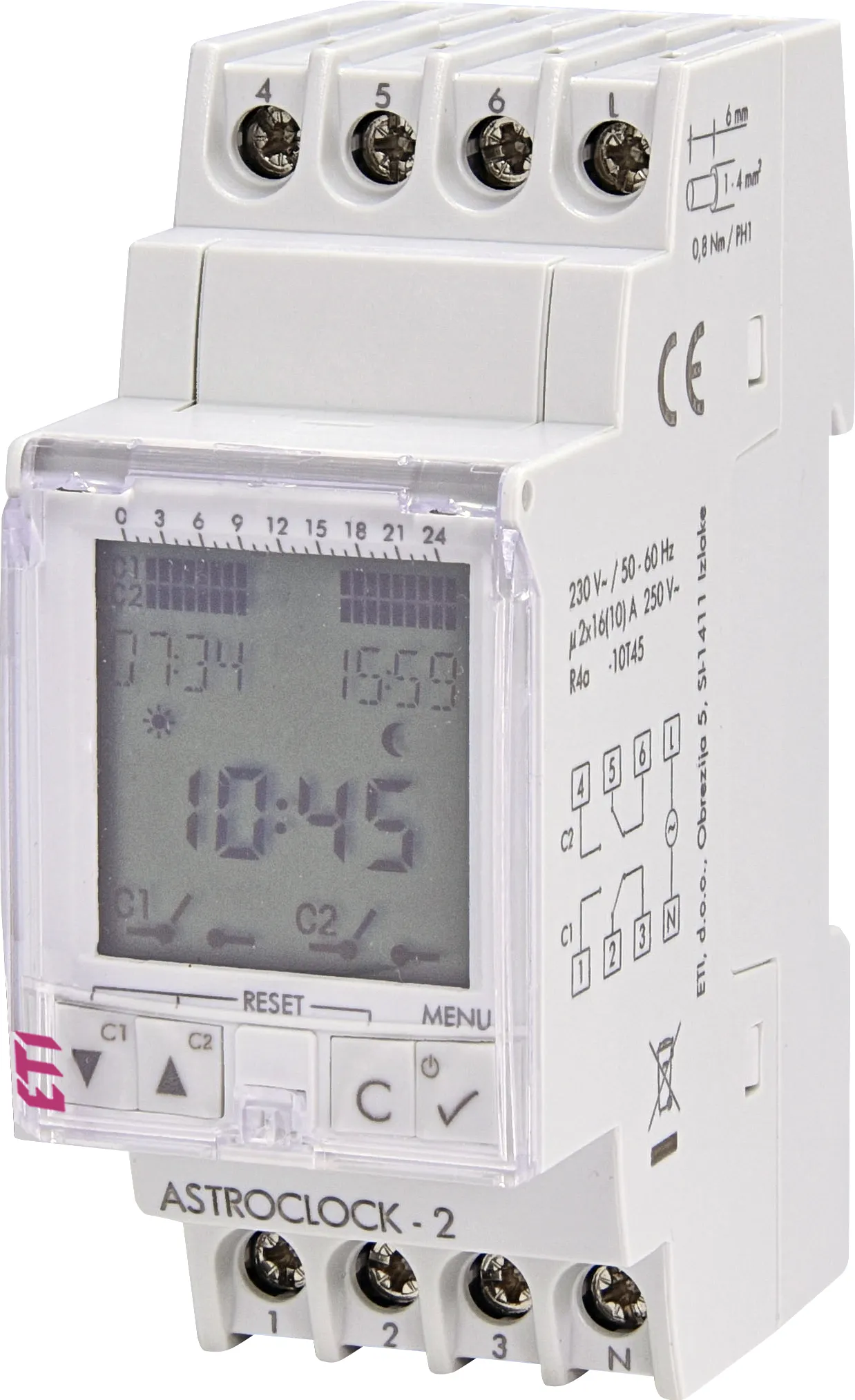 Przekaźnik czasowy, cyfrowy ASTROCLOCK-2 002472051