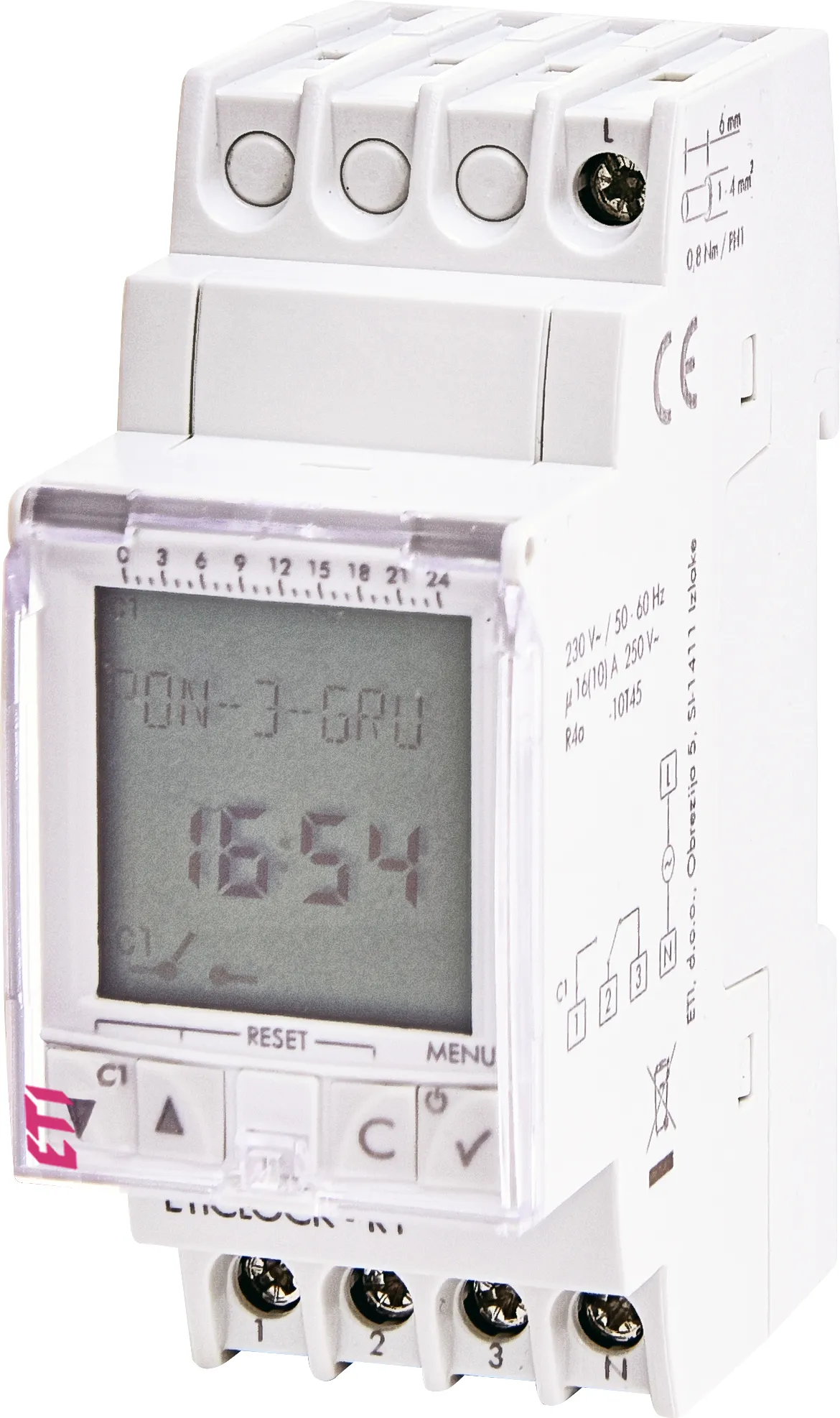 Przekaźnik czasowy, cyfrowy ETICLOCK-R1 002472053