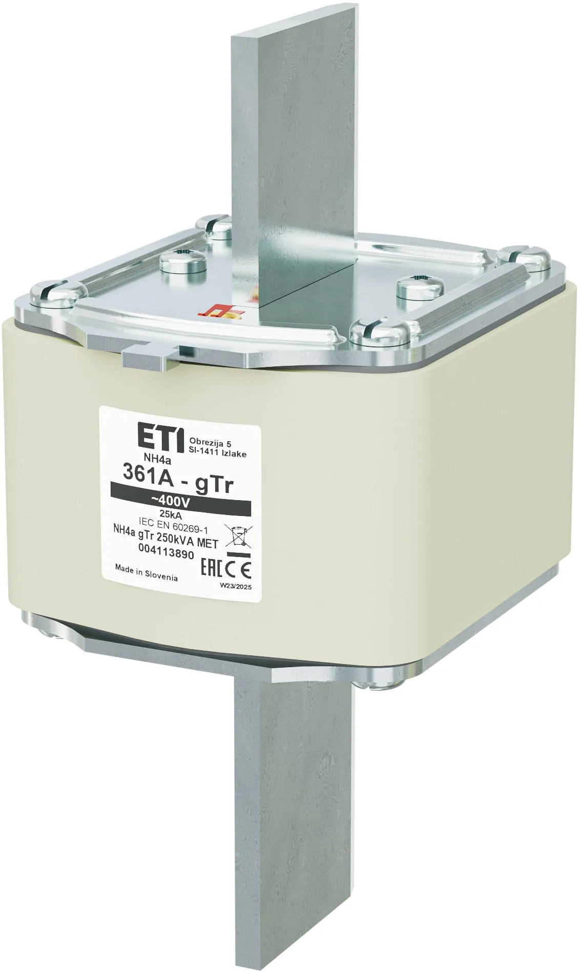 Wkładka topikowa NH4a gTr 361A/400V/250kVA MET 004113890