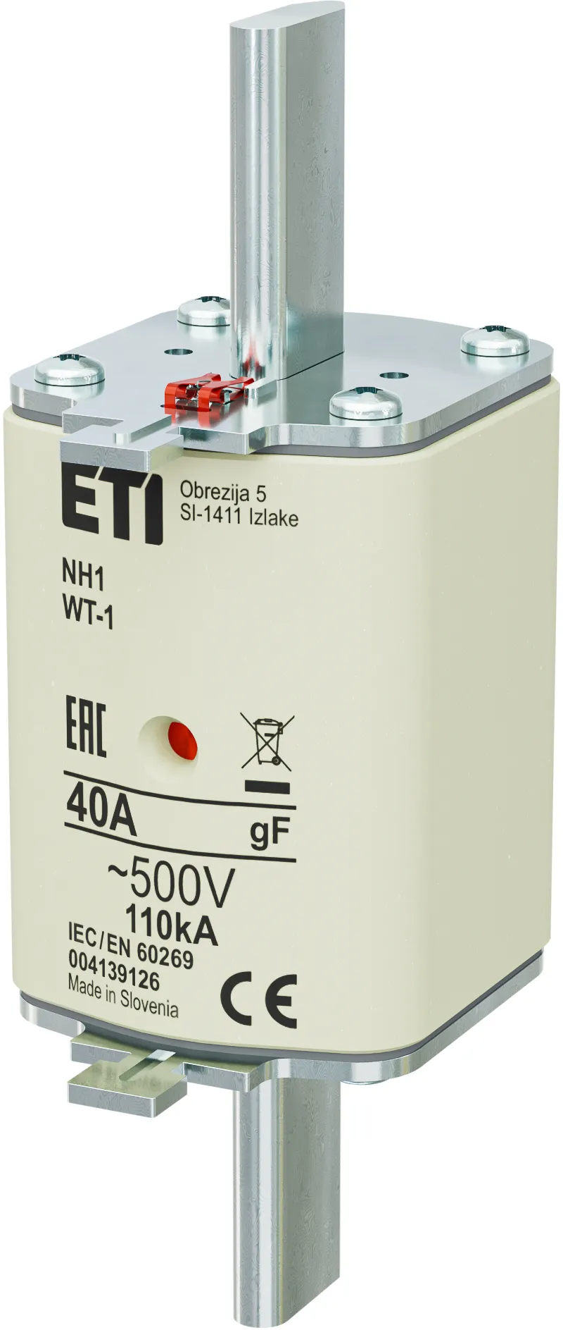 Wkładka topikowa NH1 gF 40A/500V G 004139126