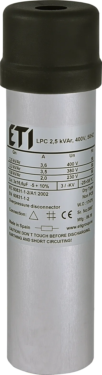 Kondensator LPC 2,5 kVAr, 400V, 50Hz 004656702