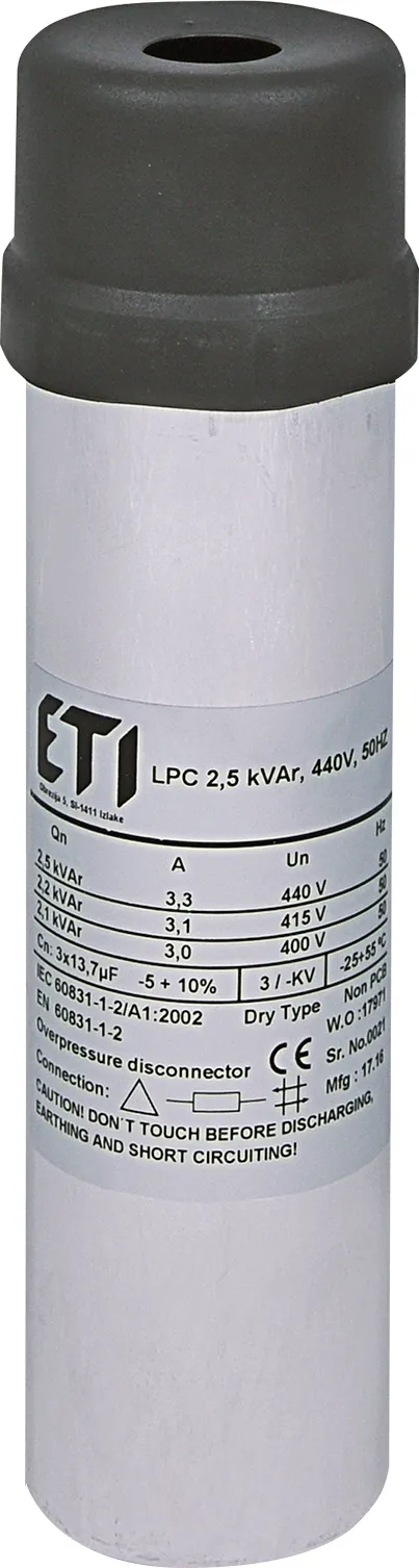 Kondensator LPC 2,5 kVAr, 440V, 50Hz 004656710