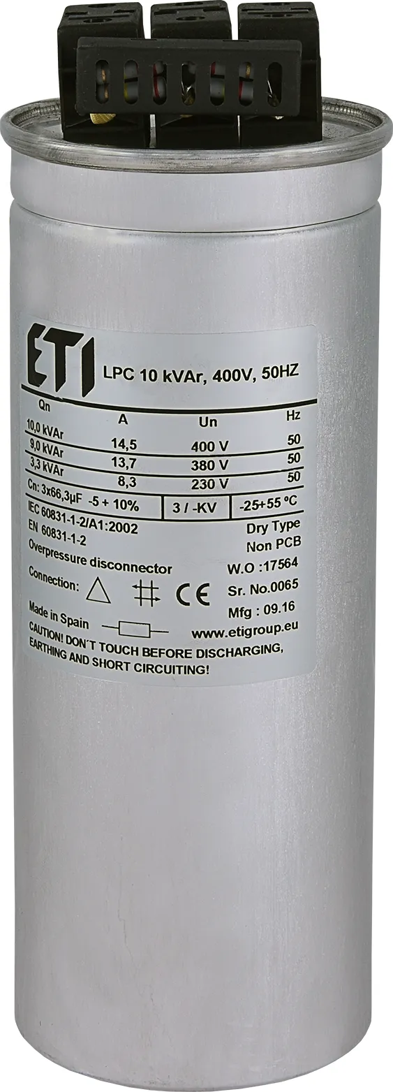 Kondensator LPC 10 kVAr, 400V, 50Hz 004656750