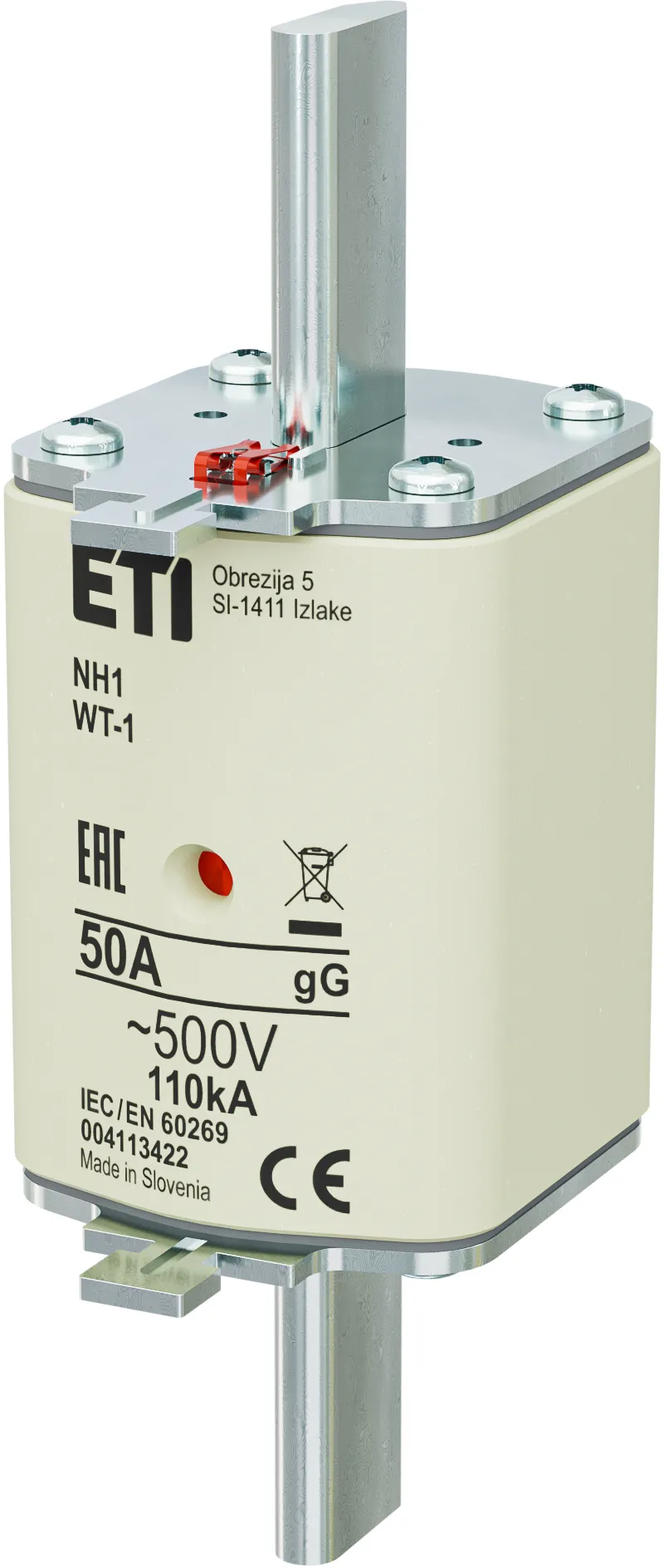 Wkładka topikowa NH1 gG 50A/500V G 004113422