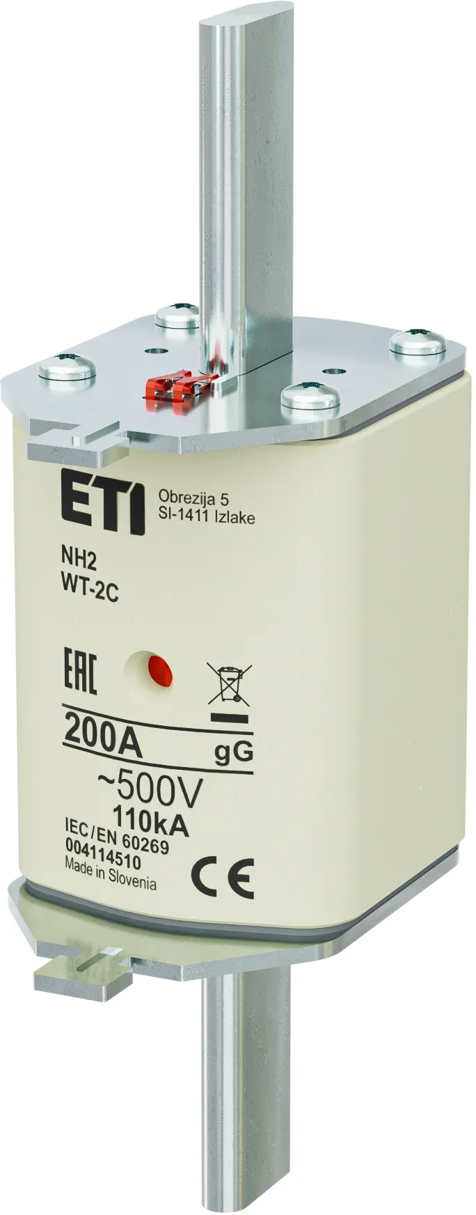 Wkładka topikowa NH2C gG 200A/500V G 004114510