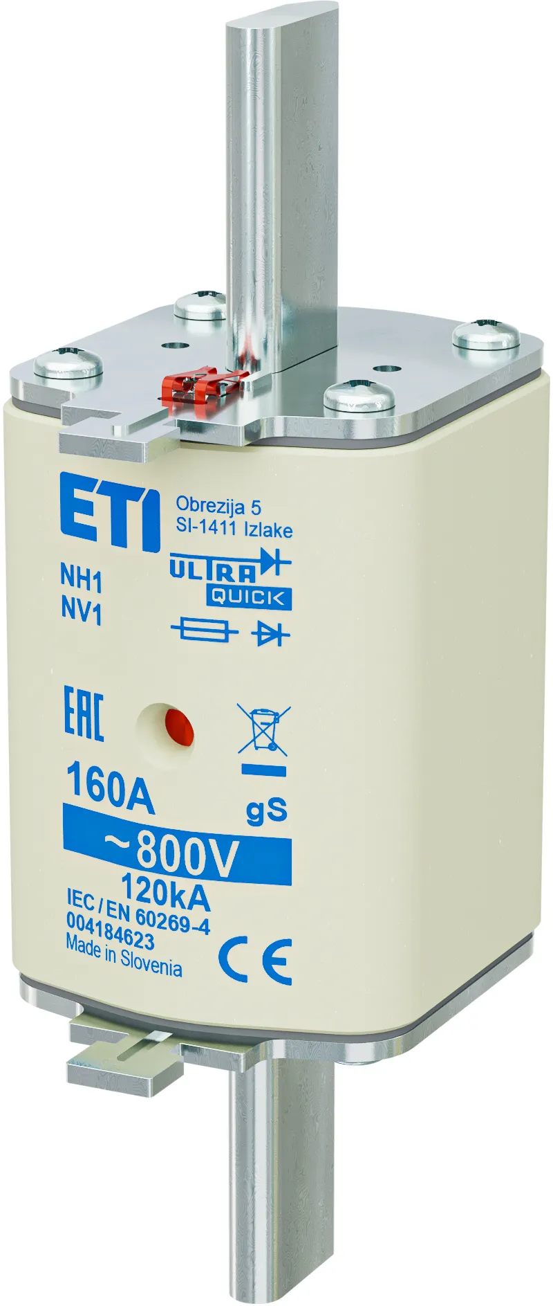 Wkładka topikowa NH1 gS 160A/800V 004184623