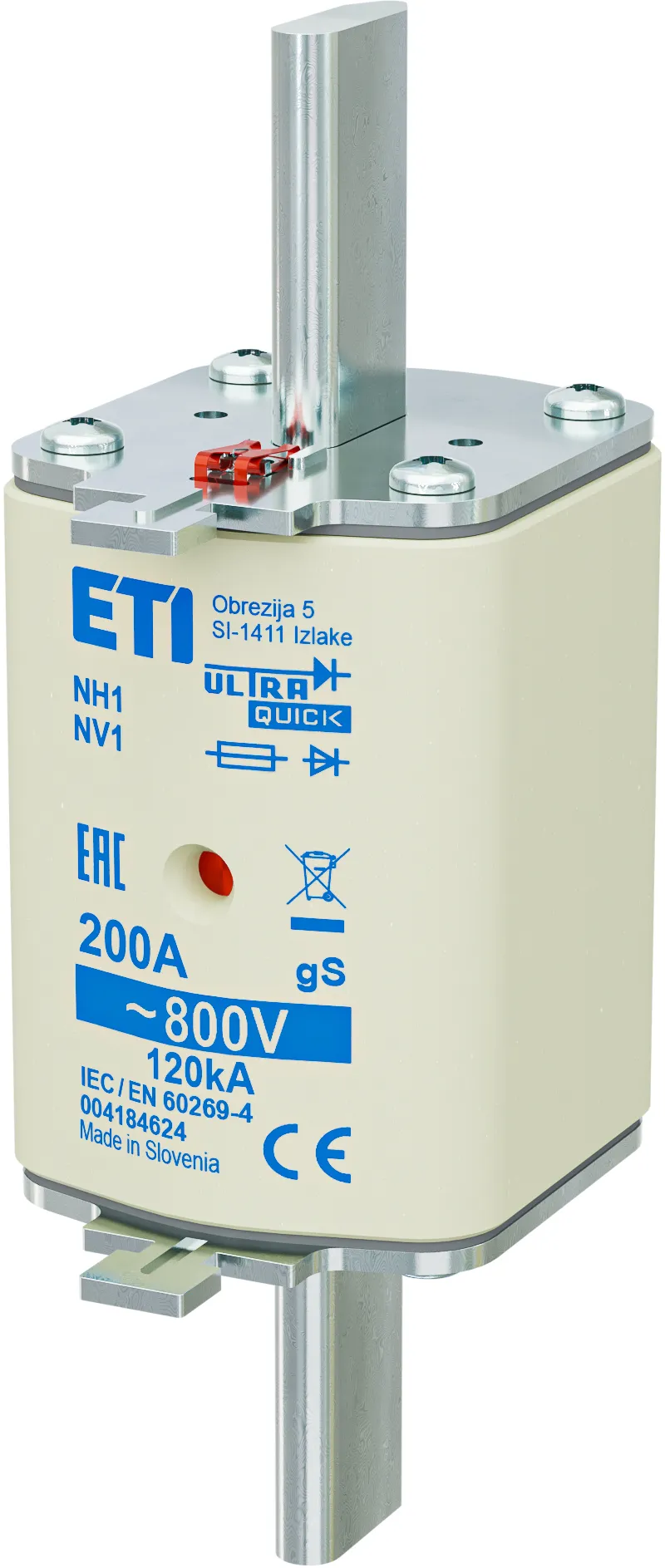 Wkładka topikowa NH1 gS 200A/800V 004184624