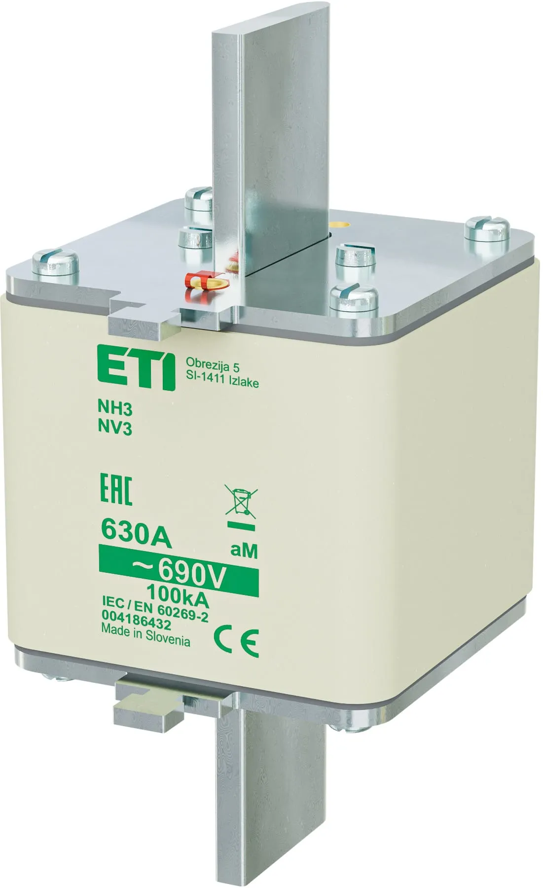 Wkładka topikowa NH3 aM 630A/690V 004186432