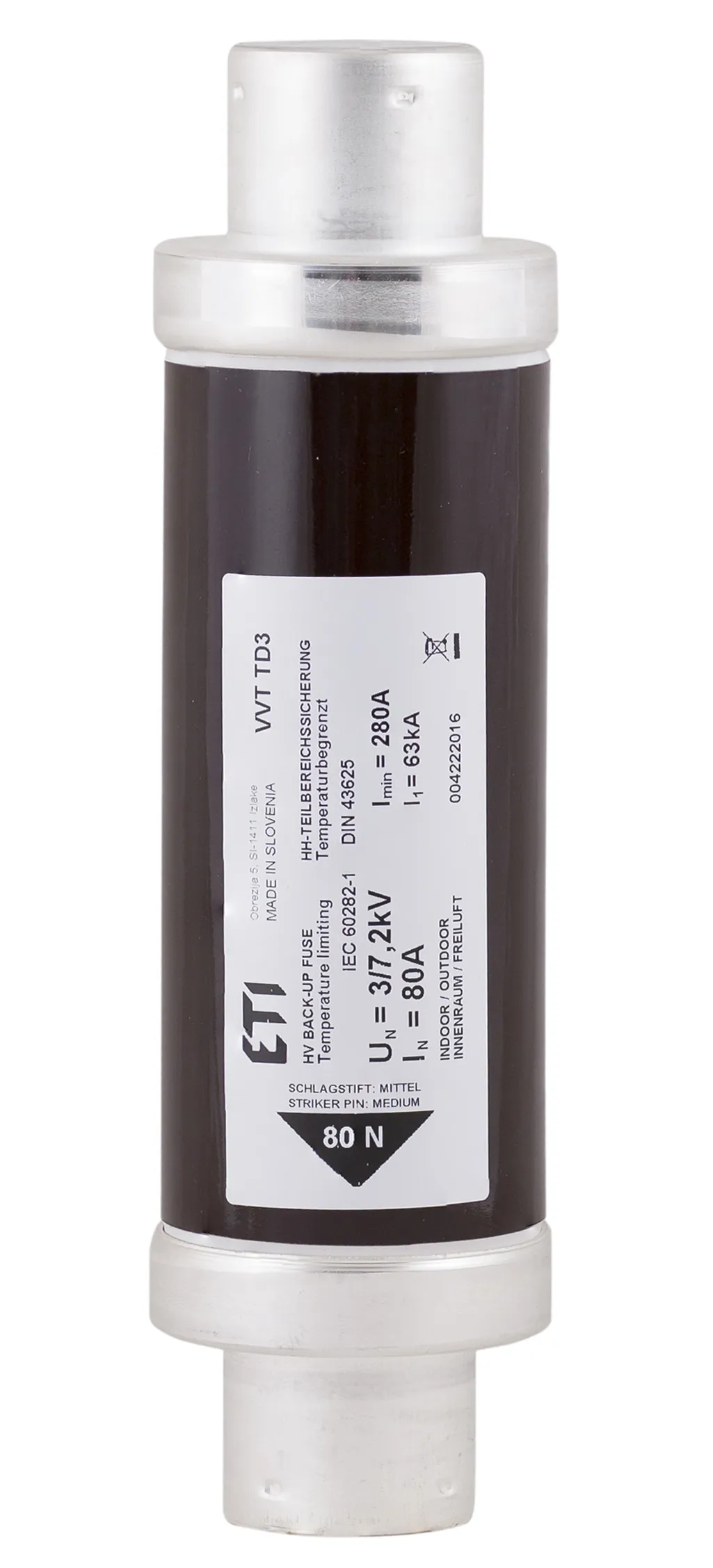 Wkładka topikowa VVC3 7,2kV/2A 292 004220503