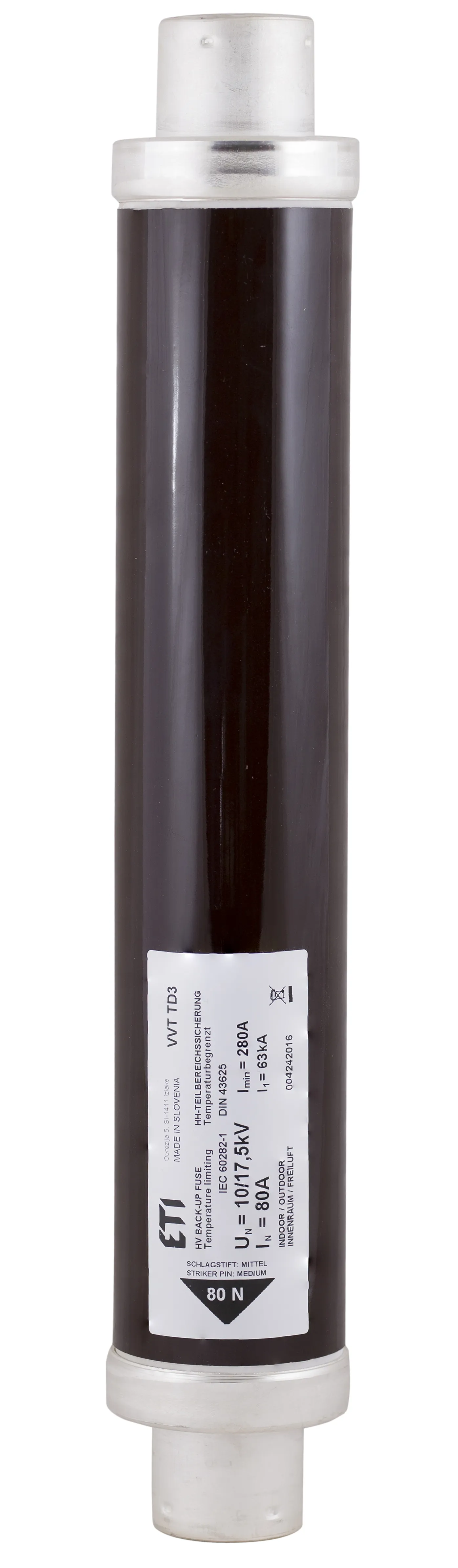 Wkładka topikowa VVC3 17,5kV/4A 004240004