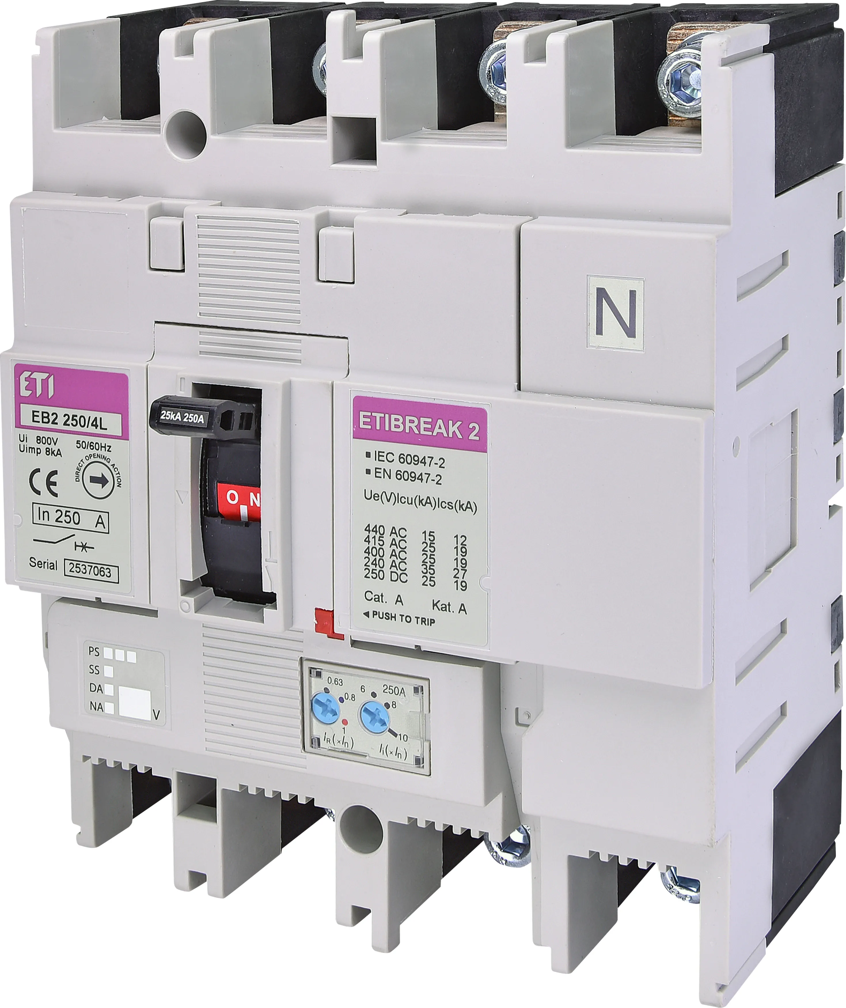 Wyłącznik mocy EB2 250/4L 200A 4p 004671075