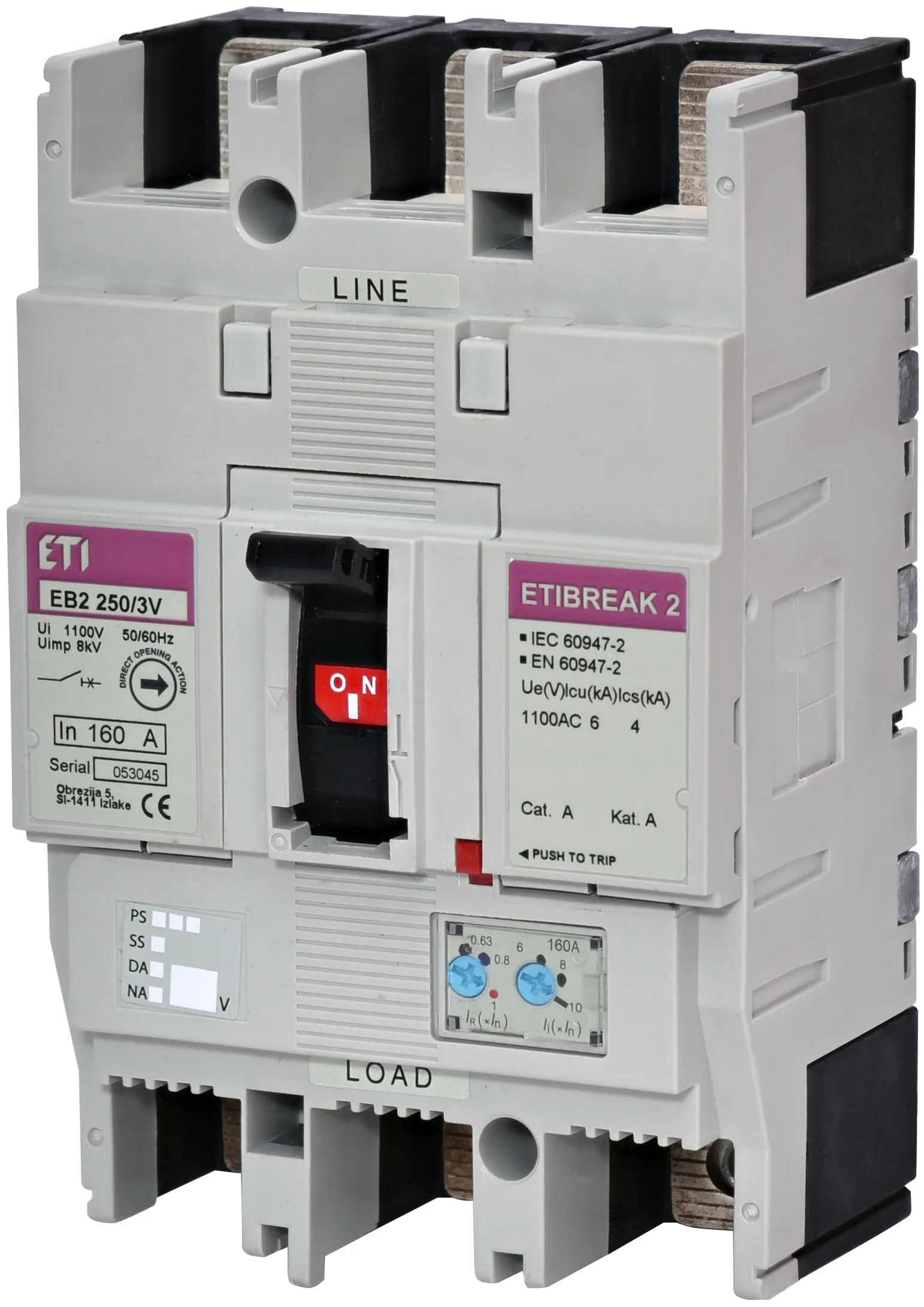 Wyłącznik mocy EB2 800/3VE 800A 3p 1100V 004671381