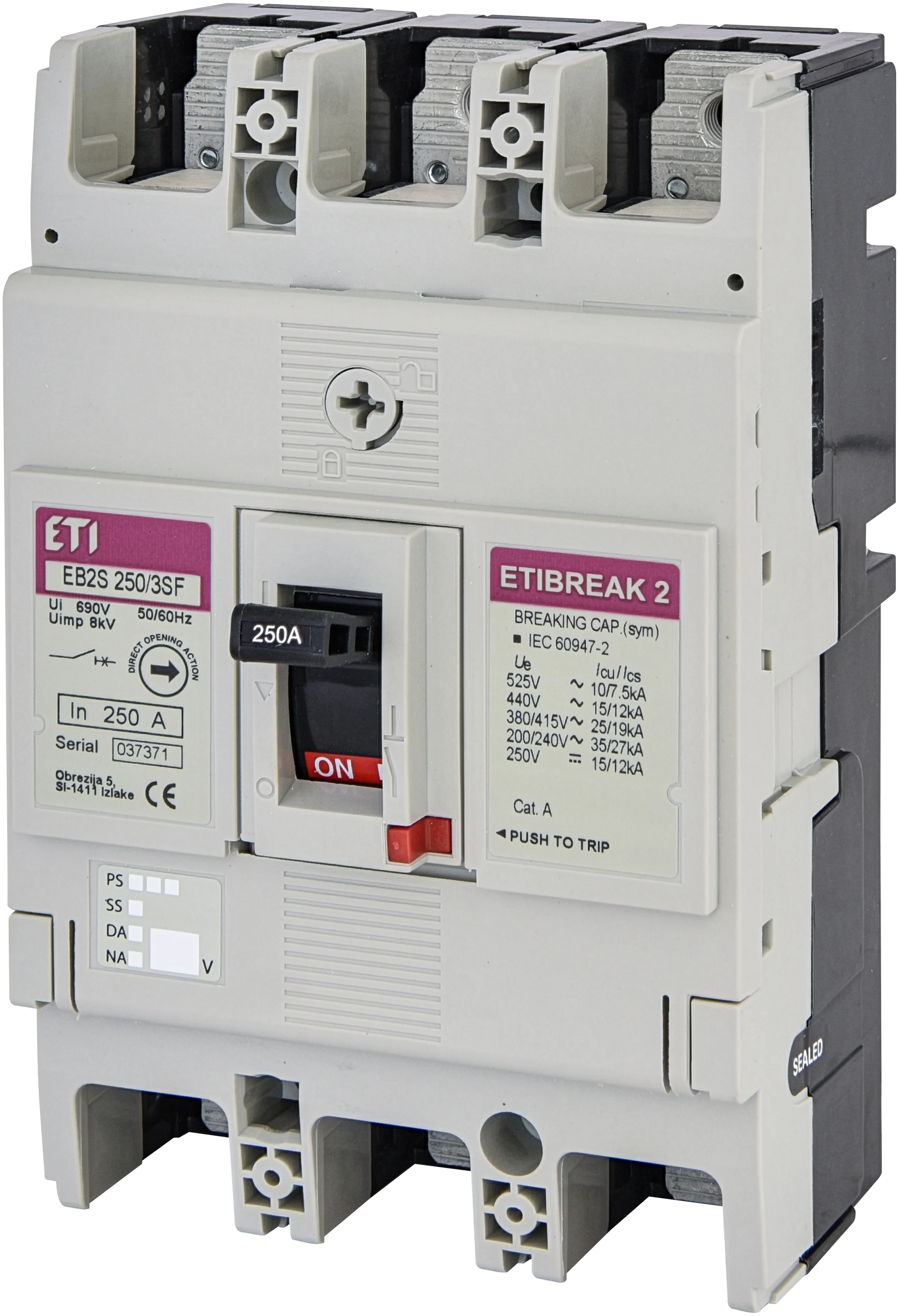 Wyłącznik mocy EB2S 250/3SF 250A 3p 004671839