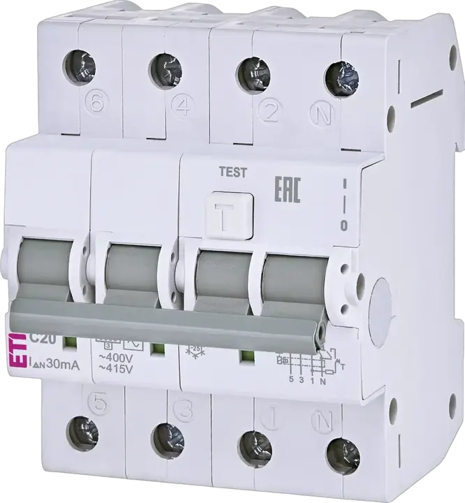Obraz KZS-4M 3p+N AC C20/0.03