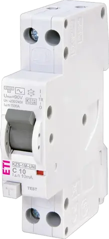 KZS-1M-UNI 1p+N AC C10/0.01