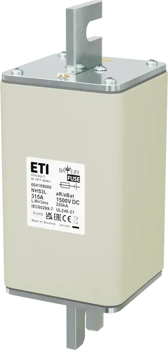 Obraz NHS3L aR/aBat 315A/1500V DC AL