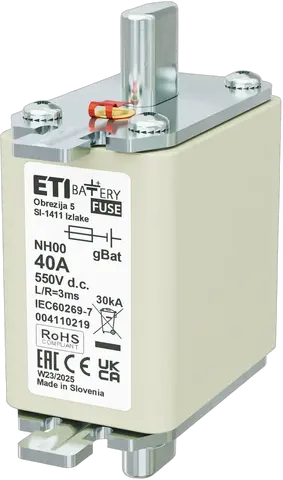 NH00 gBat 40A/550V DC