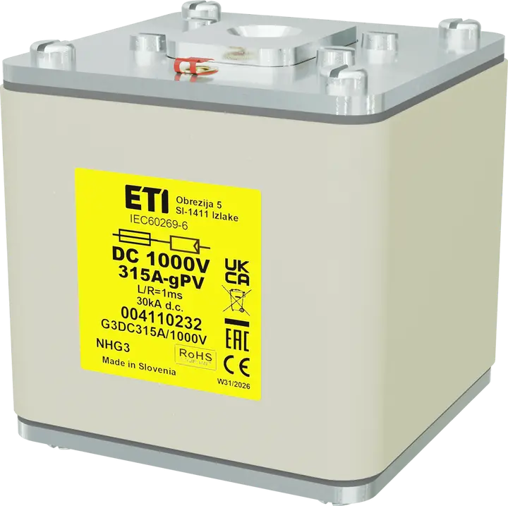 Obraz NHG3 gPV 315A/1000V DC