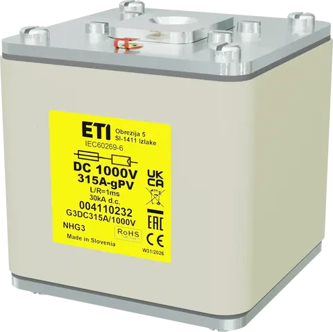 Obraz NHG3 gPV 315A/1000V DC
