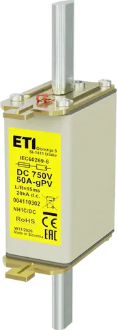*NH1C gPV 50A/750V DC