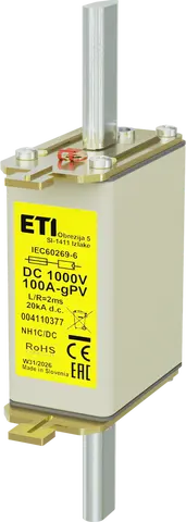 Obraz NH1C gPV 100A/1000V DC