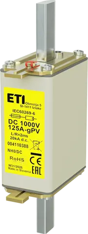 Obraz NH0 gPV 125A/1000V DC