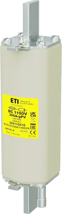 Obraz NH1XL/K gPV 200A/1100V DC