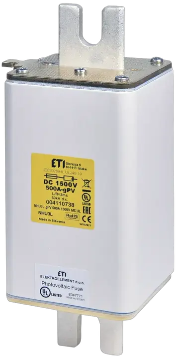 Obraz NHU3L/MS gPV 450A/1500V DC UL