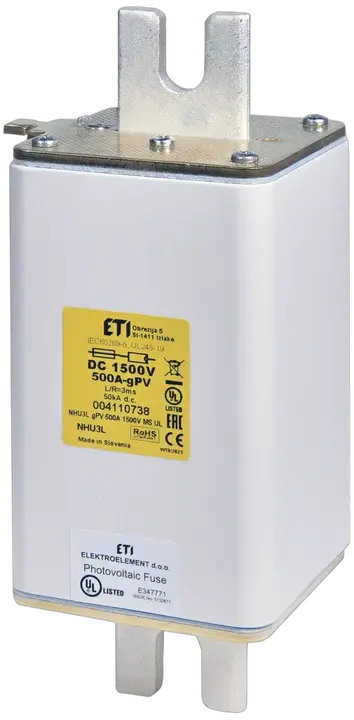 Obraz NHU3L/MS gPV 500A/1500V DC UL