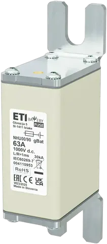 NHU00/90 gBat 63A/1000V DC