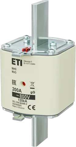 NH3 gG 200A/800V