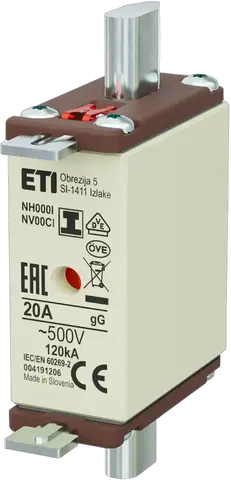 NH000/I gG 20A/500V