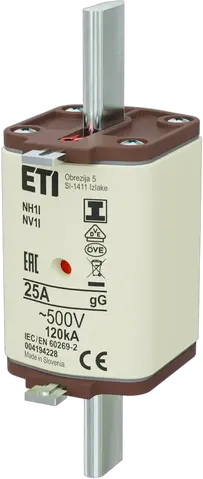 NH1/I gG 25A/500V
