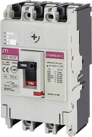 EB2S 160/3SF 100A 3p
