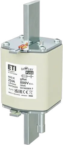 NH2/K gBat 224A/800V DC
